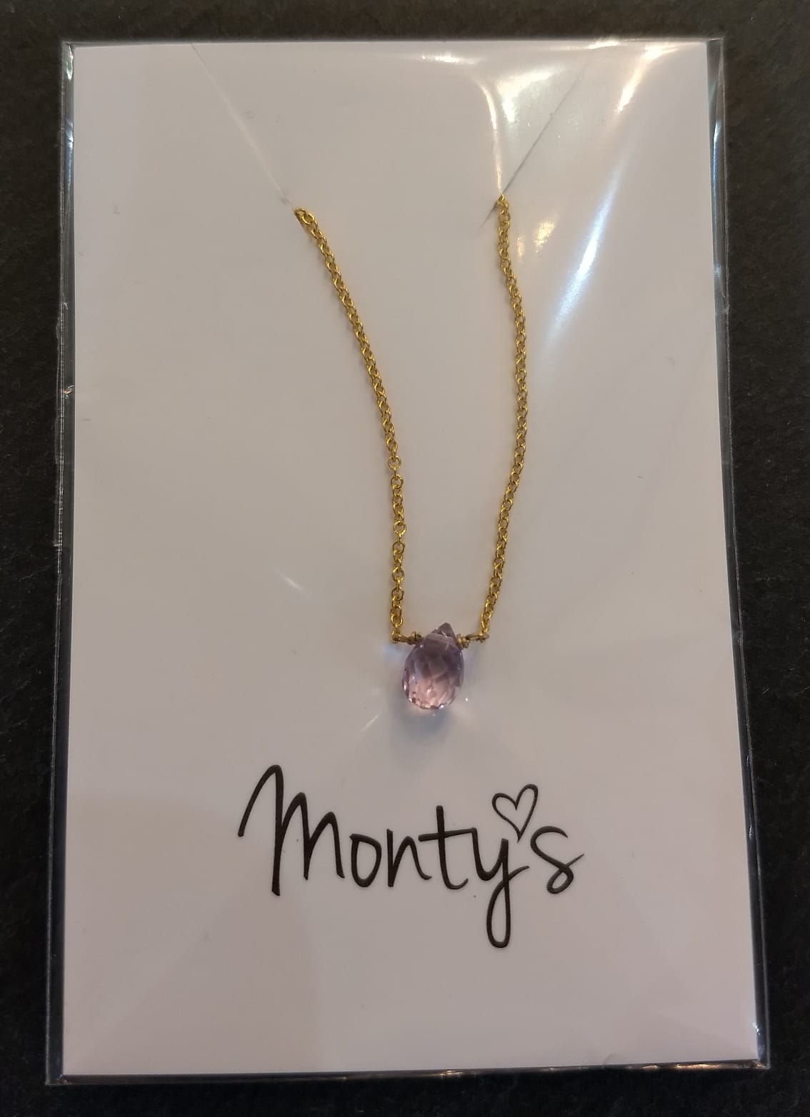 light amethyst dainty necklace