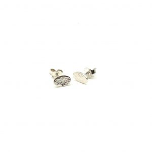 Hammered Oval Studs