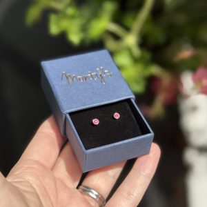 Ruby Stud Earrings - 9ct Yellow Gold