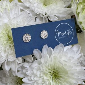 Sun Ray Stud Earrings - Sterling Silver