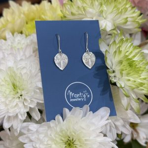 Palm Tree Drop Earrings - Sterling Silver