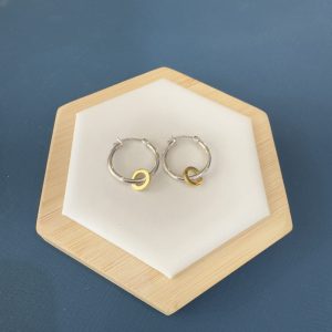 Hoop Earrings - Sterling Silver & Gold
