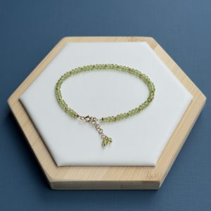 Peridot Faceted Bracelet - Gold
