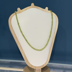 Peridot Faceted Necklace - Gold
