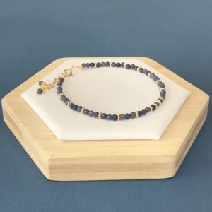 Sapphire Faceted Bracelet - Gold