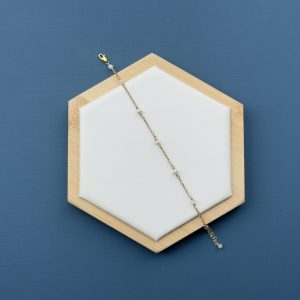 Moonstone and Pearl Delicate Bracelet - Gold