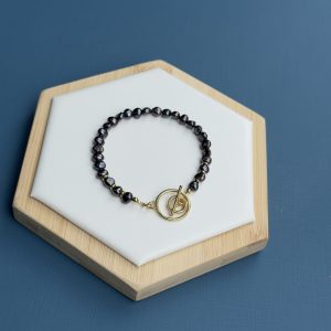 Peacock Pearl Bracelet - Gold
