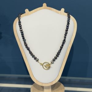 Peacock Pearl Necklace - Gold
