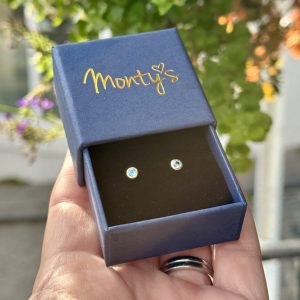 Blue Topaz  9ct Yellow Gold Earrings
